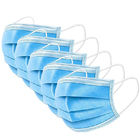 Anti Viral Disposable Breathing Mask , Blue Earloop Medical Masks