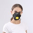Multi Layers Valve Dust Mask , Black Dust Face Mask With Elastic Band