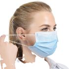 Breathable Blue Face Mask / Disposable Mouth Mask Multi Layered Stereo Design