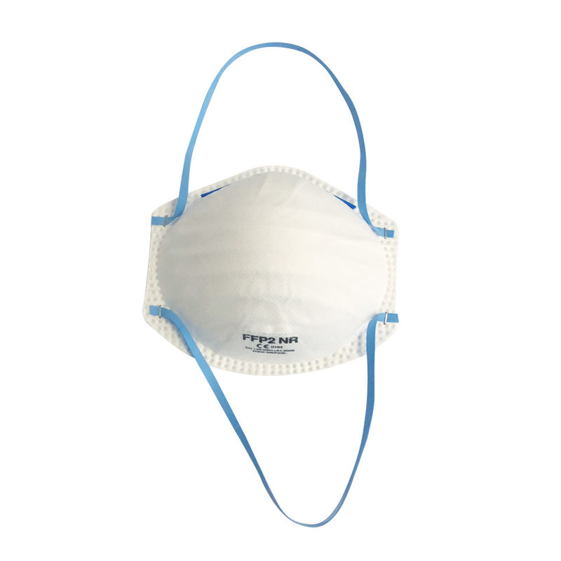 Nonwoven FFP2 Cupped Face Mask , Head Wearing Disposable Dust Mask