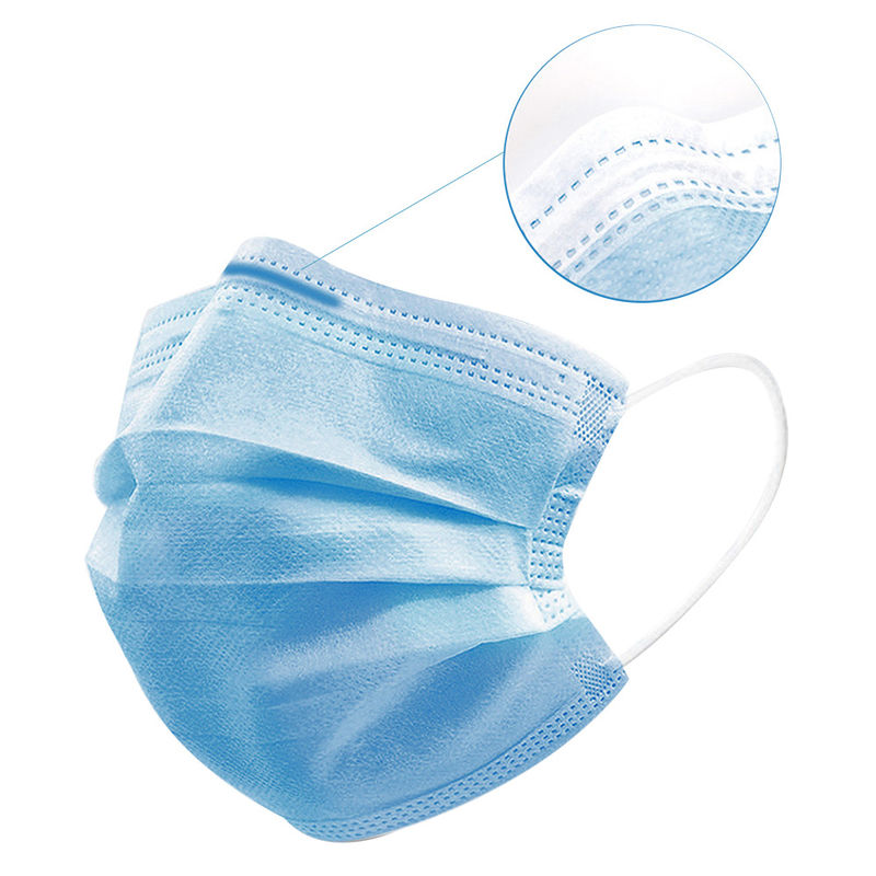 Anti Flu Disposable Medical Mask 3 Layers PP Non Woven Standard Earloop Face Mask
