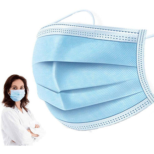 Disposable Earloop Face Mask Skin Friendly Low Sensitivity 3 Ply Non Woven Face Mask